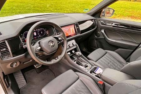 Skoda Kodiaq im Zugwagentest Innenraum Front