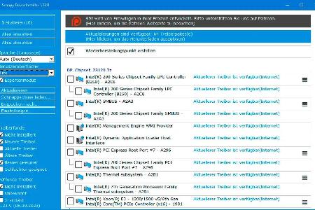 Snappy Driver Installer erfasst die installierten Treiber und sucht nach Aktualisierungen. Ein einziger Mausklick genügt für die automatische Installation der Updates.