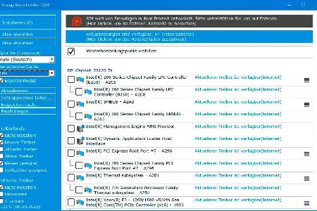 Snappy Driver Installer erfasst die installierten Treiber und sucht nach Aktualisierungen. Ein einziger Mausklick genügt für die automatische Installation der Updates.