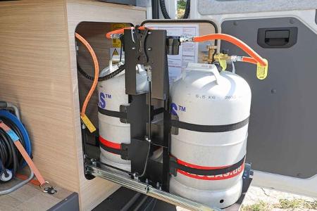 Hobby Maxia Van 680 - Gasflaschenauszug