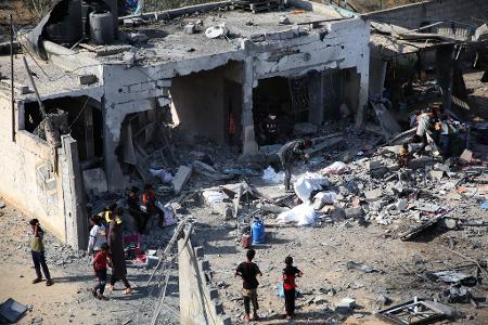Ein zerstörtes Haus in Rafah.