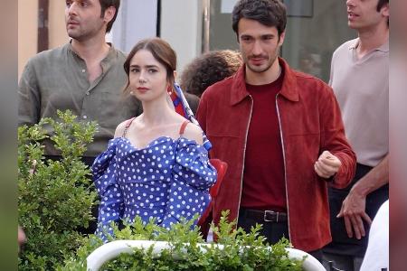 Lily Collins dreht in Rom: Neuer Darsteller bei Lily Collins dreht in Rom: Neuer Darsteller bei