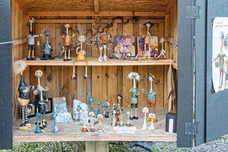 Ristinge, Langeland, Souvenirs an der Straße,außergewöhnlich 
