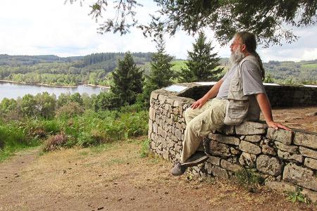 Lac de Vassivière, Wanderweg, Pause, Wanderer