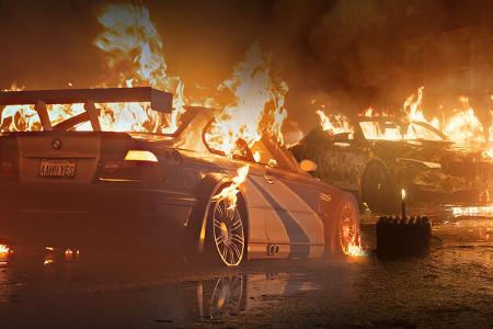 Sportwagen Feuer Flammen Rendering Dizzy Viper