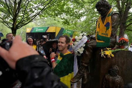 Besondere Aktion zu Ehren Sennas: Vettel ruft zum Gedenklauf Besondere Aktion zu Ehren Sennas: Vettel ruft zum Gedenklauf