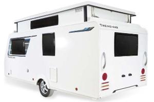 Hubdach-Caravan mit Einzelbetten