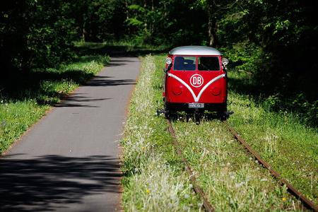 VW T1 Kombi (1955) Klv-20 Schienen-Bulli Draisinenstrecke Lengenfeld unterm Stein