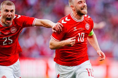 Mit Traumtor: Eriksen führt Dänemark zum Sieg Mit Traumtor: Eriksen führt Dänemark zum Sieg