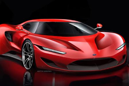 Ford GT - Supersportwagen - Entwicklung - frühe Skizzen