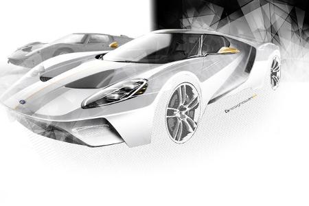 Ford GT - Supersportwagen - Entwicklung - letzte Skizzen