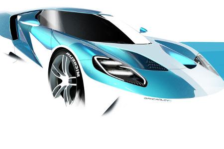Ford GT - Supersportwagen - Entwicklung - letzte Skizzen