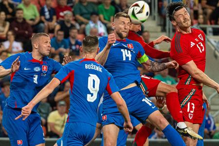 Slowakei - Sokoli - Ob die 'Turmfalken' aus der Slowakei auch bei der EM so kopfballstark agieren wie im Testspiel gegen die walisischen Drachen?