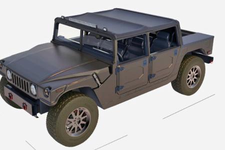 06/2024 NAEV Cyber Hummer Elektroauto mit Tesla-Antrieb