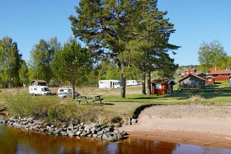 Camping, See, BŠume, HŠuser, Caravans