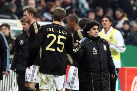 'Ich habe Maradona aus zeitlichen Gründen nicht mehr so erlebt.' (Der 1989 geborene Thomas Müller auf die Frage, wie er Maradona als Fußballer wahrgenommen habe)
