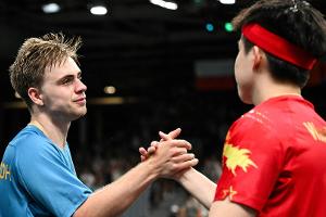 Schläger kaputt: Sensations-Aus für Chinas Tischtennis-Ass Wang