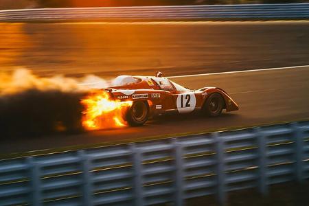 Ferrari 512M Rennwagen 1971 Brand Feuer Watkins Glen Ferrari 512M Rennwagen 1971 Brand Feuer Watkins Glen