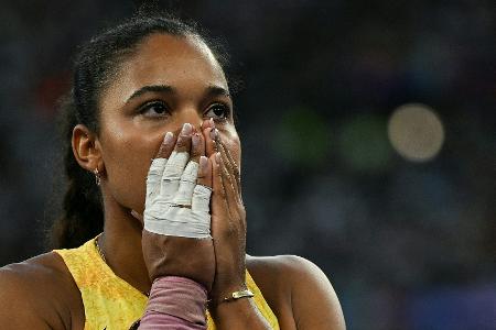 Ogunleye dankt Gott für Gold: Ogunleye dankt Gott für Gold: