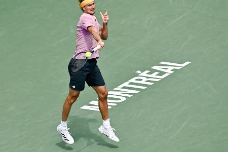 Zverev im Nachsitzen im Viertelfinale von Montreal