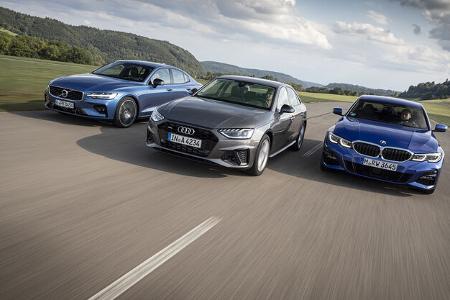 Audi A4 45 TFSI Quattro, BMW 330i, Volvo S60 T5, Exterieur