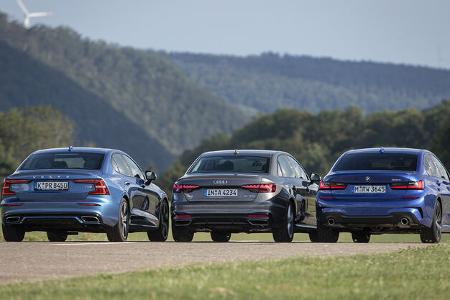 Audi A4 45 TFSI Quattro, BMW 330i, Volvo S60 T5, Exterieur