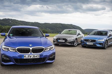 Audi A4 45 TFSI Quattro, BMW 330i, Volvo S60 T5, Exterieur