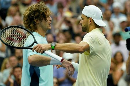 US Open: Dimitrow und Fritz im Viertelfinale US Open: Dimitrow und Fritz im Viertelfinale