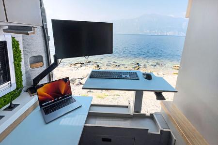 Business-Camping, Büro
