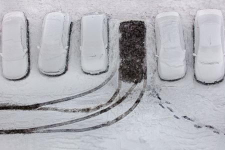 parken im schnee