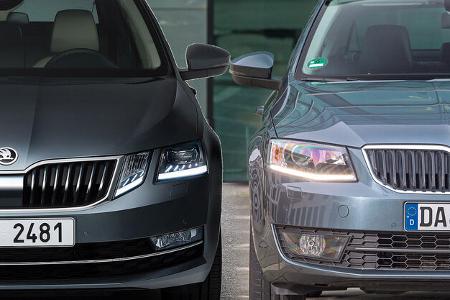 Skoda Octavia Facelift Montage alt neu