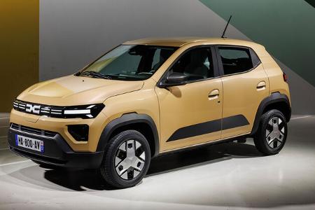Neuer Dacia Spring 2. Generation (2024) Studio Sahara Beige