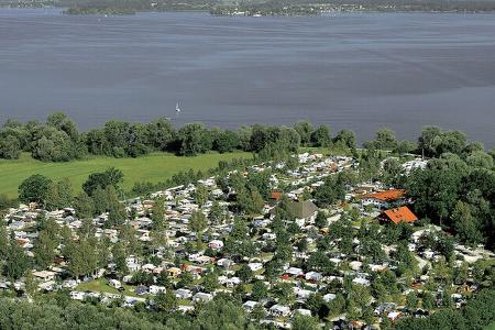 Vogelperspektive, Campinganlage, See