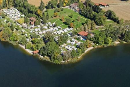 Vogelperspektive, Campinganlage, See