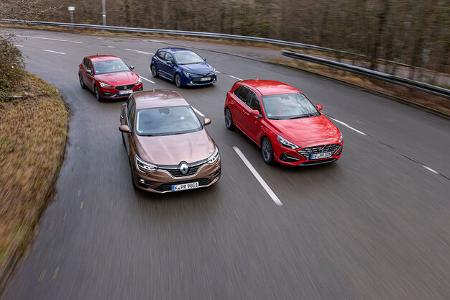 Hyundai i30, Renault Mégane, Seat Leon, Toyota Corolla