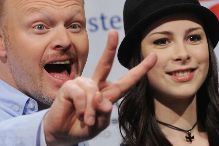 Früher stand Deutschland besser da: Stefan Raab im Jahr 2010 mit ESC-Siegerin Lena Meyer-Landrut. (Archivbild) Früher stand Deutschland besser da: Stefan Raab im Jahr 2010 mit ESC-Siegerin Lena Meyer-Landrut. (Archivbild)