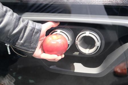 New York Auto Show Auspuff Apfel Fake Test