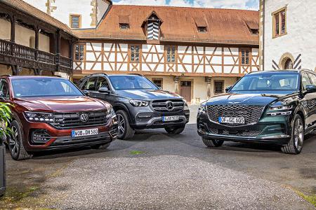 Genesis GV80, Mercedes GLE, VW Touareg, Exterieur