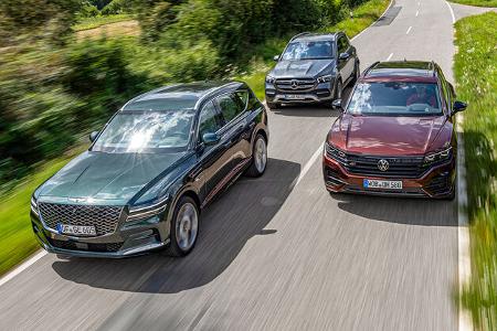 Genesis GV80, Mercedes GLE, VW Touareg, Exterieur