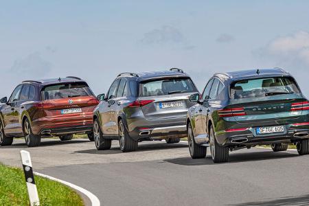 Genesis GV80, Mercedes GLE, VW Touareg, Exterieur