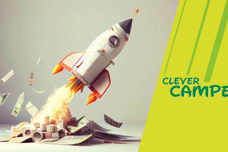 Rakete, Geld, Clever Campen Rakete, Geld, Clever Campen