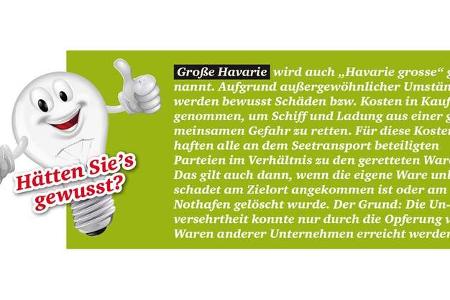 Große Havarie wird auch „Havarie grosse“ genannt.