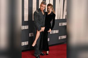 Robbie Williams und Ayda Field scherzen bei "Better Man"-Premiere