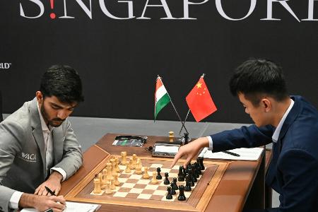 Schach-WM: Ding und Gukesh mit nächstem Remis Schach-WM: Ding und Gukesh mit nächstem Remis