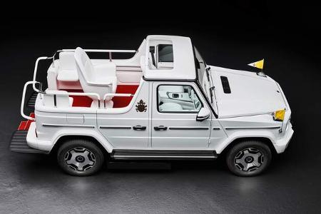 11/2024 Mercedes G 580 EQ Papamobil Papst Franziskus