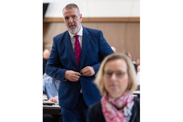 Thüringens BSW-Co-Chef Steffen Schütz versprach Veränderungen in Thüringen. 