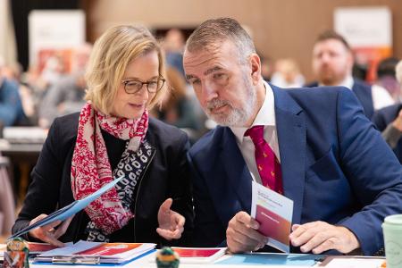 Katja Wolf und Steffen Schütze sind Vorsitzende des BSW-Landesverbands Thüringen.