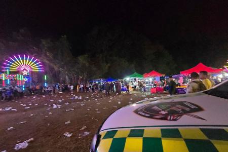 Bei einem Festival in Thailand explodierte ein Sprengsatz. Bei einem Festival in Thailand explodierte ein Sprengsatz.