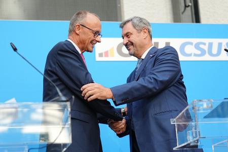 Gemeinsam rocken? Der CDU-Vorsitzende Friedrich Merz (l) und CSU-Chef Markus Söder. (Archivbild)
