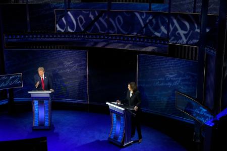 Im TV-Duell mit seiner demokratischen Rivalin Kamala Harris verbreitet Donald Trump Lügen. (Archivbild)